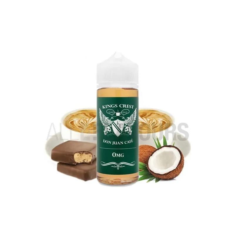 Líquido vapeo kings crest don juan cafe, sabor a cafe con leche y coco 100 ml Líquido vapeo kings crest don juan cafe, sabor a cafe con leche y coco 100 ml
