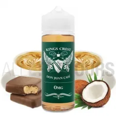 Líquido vapeo kings crest don juan cafe, sabor a cafe con leche y coco 100 ml