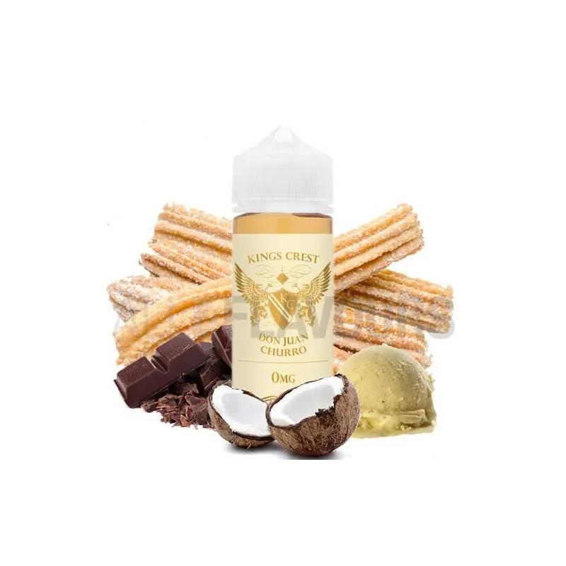 Líquido vapeo kings crest don juan churros, sabor a churro y chocolate 100 ml Líquido vapeo kings crest don juan churros, sabor a churro y chocolate 100 ml