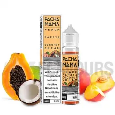 líquido vapeo sin nicotina Peach Papaya Coconut Cream 50 ml Pachamama