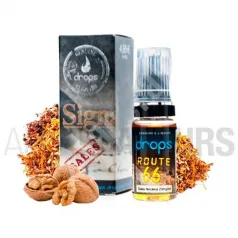 Líquido sales de nicotina Route 66 10 ML 10/20 MG Drops con sabor a tabaco dulce