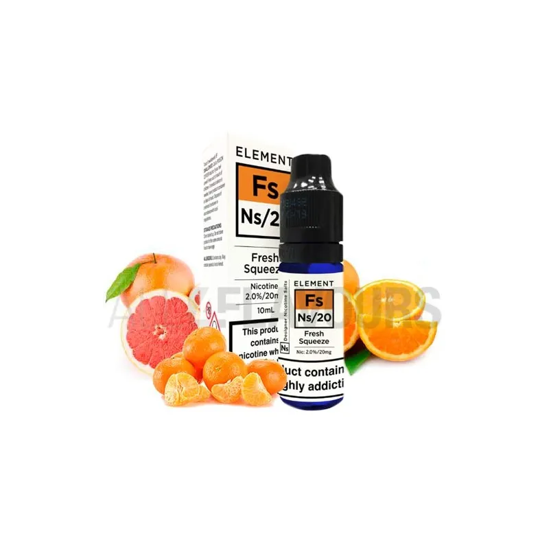 Líquido sales de nicotina Fresh Squeeze 10 ML 20 MG Element Nic Salts sabor a cítricos Líquido sales de nicotina Fresh Squeeze 10 ML 20 MG Element Nic Salts sabor a cítricos