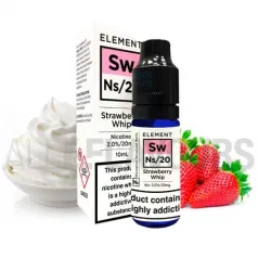 Líquido sales de nicotina Strawberry Whip 10 ML 20 MG Element Nic Salts con sabor a crema de fresas