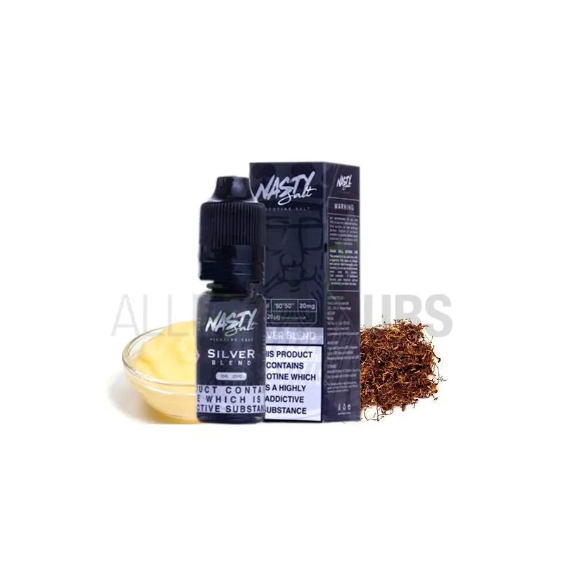 líquido sales de nicotina Silver Tobacco 10 ml 20 mg Nasty Juice con sabor a tabaco dulce líquido sales de nicotina Silver Tobacco 10 ml 20 mg Nasty Juice con sabor a tabaco dulce