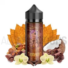Líquido vaper Tormento sin nicotina 100 ml con sabor a tabaco, coco y frutos secos