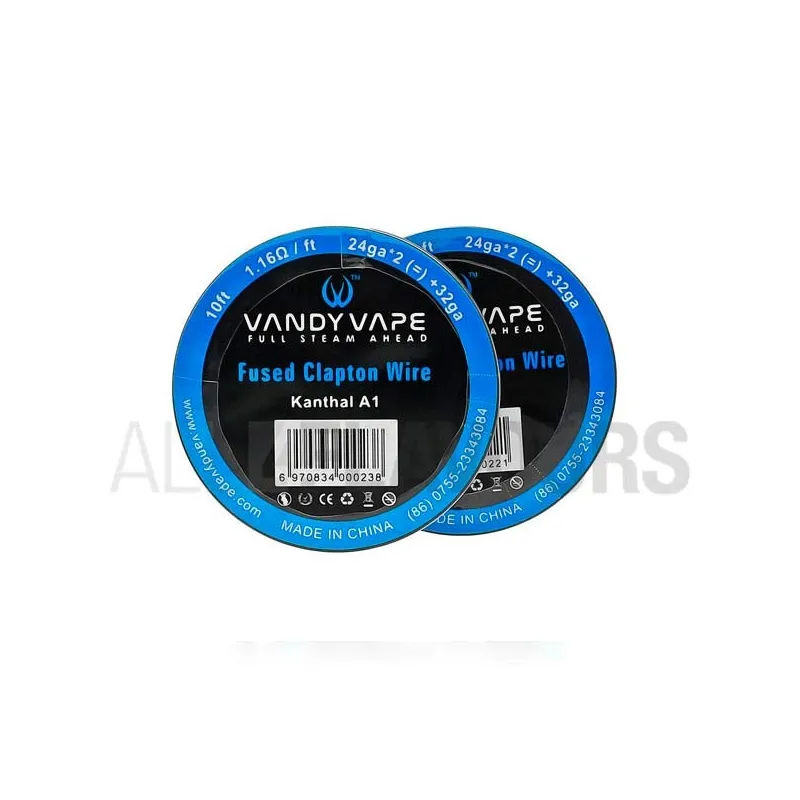 Hilo Resistivo Fused Clapton Kanthal A1 24 ga x 2 Vandy Vape