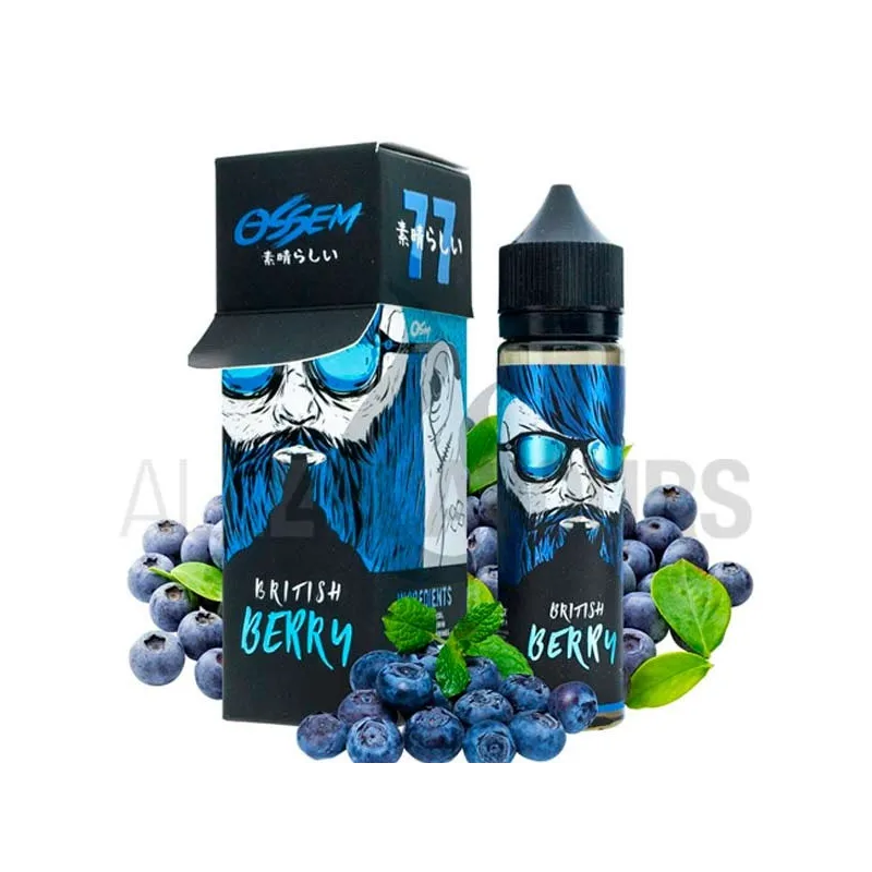 líquido vapeo sin nicotina British Berry 50 ml Ossem sabor a arándanos líquido vapeo sin nicotina British Berry 50 ml Ossem sabor a arándanos