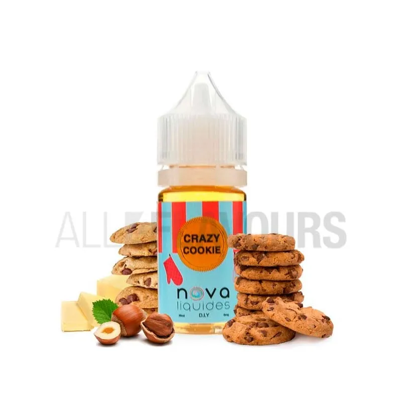 aroma vapeo sin nicotina con sabor a gelletas con avellanas Crazy Cookie 30 ml Nova aroma vapeo sin nicotina con sabor a gelletas con avellanas Crazy Cookie 30 ml Nova