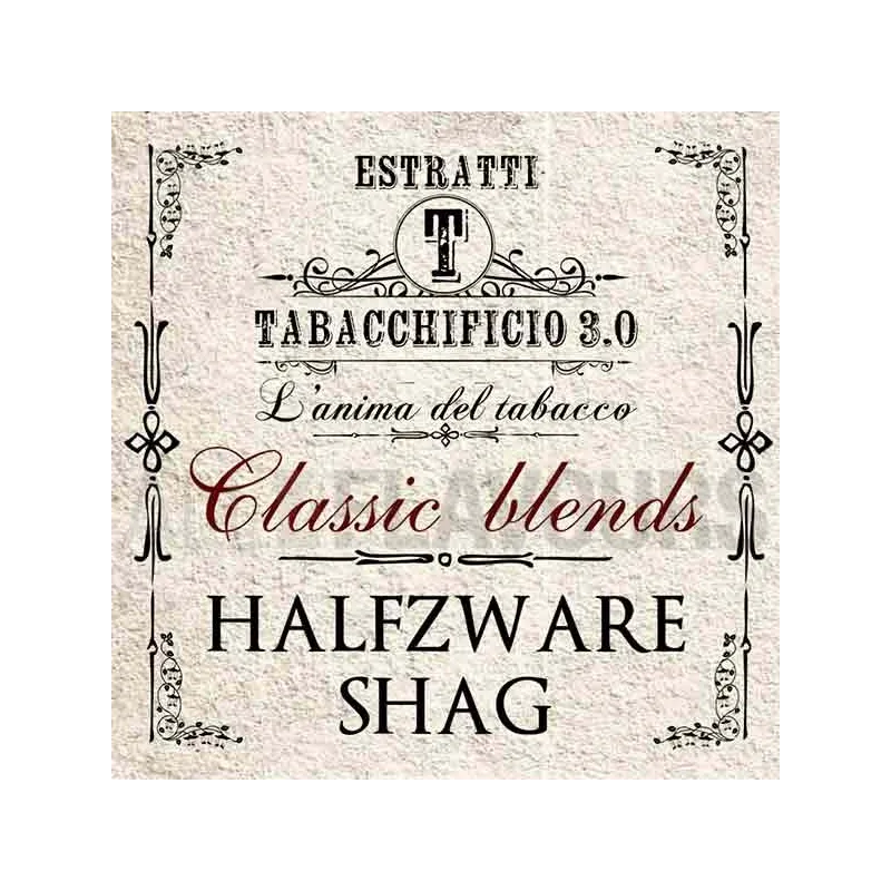 Extracto orgánico tabaco sin nicotina Halfzware Shag Classic Blend 20 ml Tabacchificio 3.0 Extracto orgánico tabaco sin nicotina Halfzware Shag Classic Blend 20 ml Tabacchificio 3.0