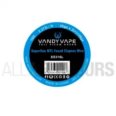 Hilo Resistivo Superfine MTL Fused Clapton Wire SS316L Vandy Vape