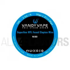 Hilo Resistivo Superfine MTL Fused Clapton Wire NI80 Vandy Vape