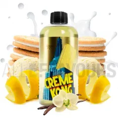 líquido vaper 200 ml creme kong lemon sin nicotina sabor galleta vainilla limón