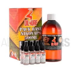 base con nicotina oil4vap en formato 500 ml para fabricar tus e-liquids
