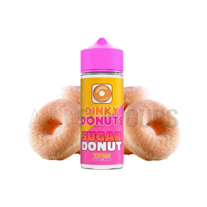 Líquido vapeo sin nicotina sugar Donut 100 ml Dinky Donuts con sabor a donut de azúcar Líquido vapeo sin nicotina sugar Donut 100 ml Dinky Donuts con sabor a donut de azúcar
