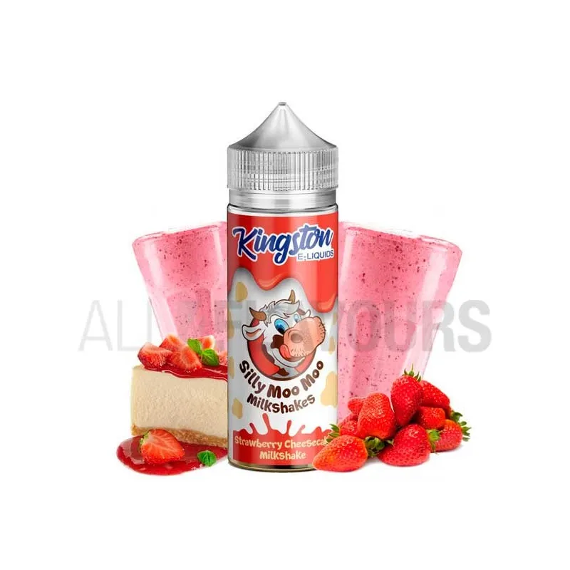 Líquido vapeo sin nicotina Strawberry Cheesecake Milkshake 100 ml Kingston Eliquid con sabor a tarta de queso Líquido vapeo sin nicotina Strawberry Cheesecake Milkshake 100 ml Kingston Eliquid con sabor a tarta de queso