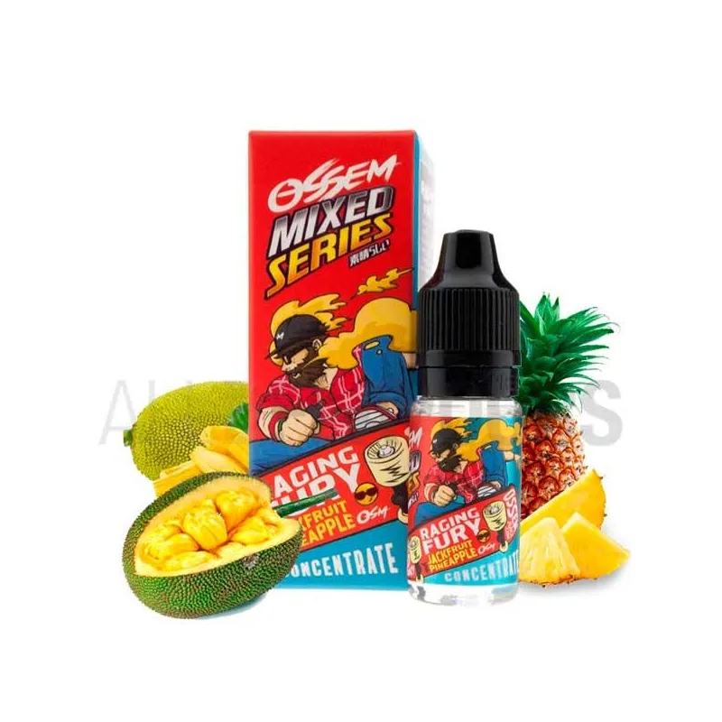 aroma vapeo sin nicotina Raging Fury Jackfruit Pineapple 10 ml Ossem sabor frutal aroma vapeo sin nicotina Raging Fury Jackfruit Pineapple 10 ml Ossem sabor frutal
