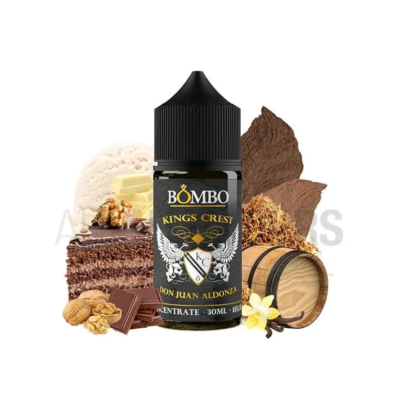 Aroma vapeo 30 ml don juan aldonza de la marca americana Kings Crest Aroma vapeo 30 ml don juan aldonza de la marca americana Kings Crest