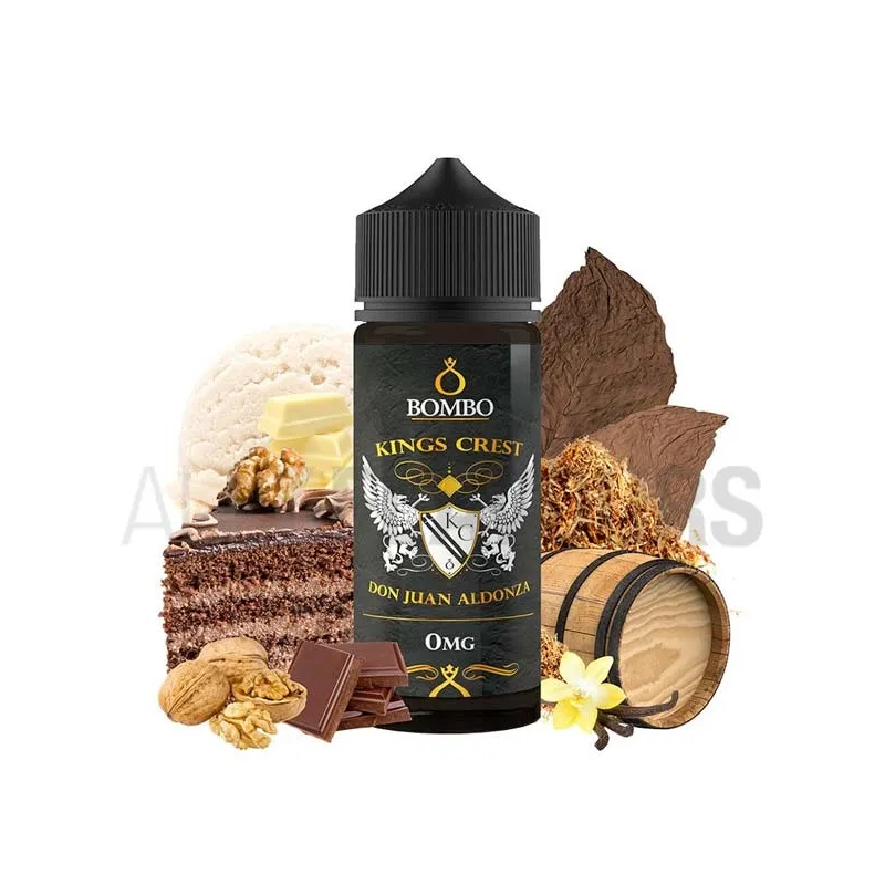 Líquido vapeo sin nicotina kings crest don juan aldonza tabaco 100 ml con sabor a tabaco dulce Líquido vapeo sin nicotina kings crest don juan aldonza tabaco 100 ml con sabor a tabaco dulce