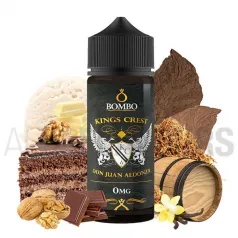 Líquido vapeo sin nicotina kings crest don juan aldonza tabaco 100 ml con sabor a tabaco dulce