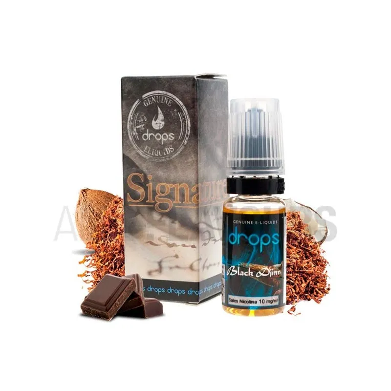 Líquido sales de nicotina con sabor a tabaco Black Djinn 10 ML 10/20 MG Drops Líquido sales de nicotina con sabor a tabaco Black Djinn 10 ML 10/20 MG Drops