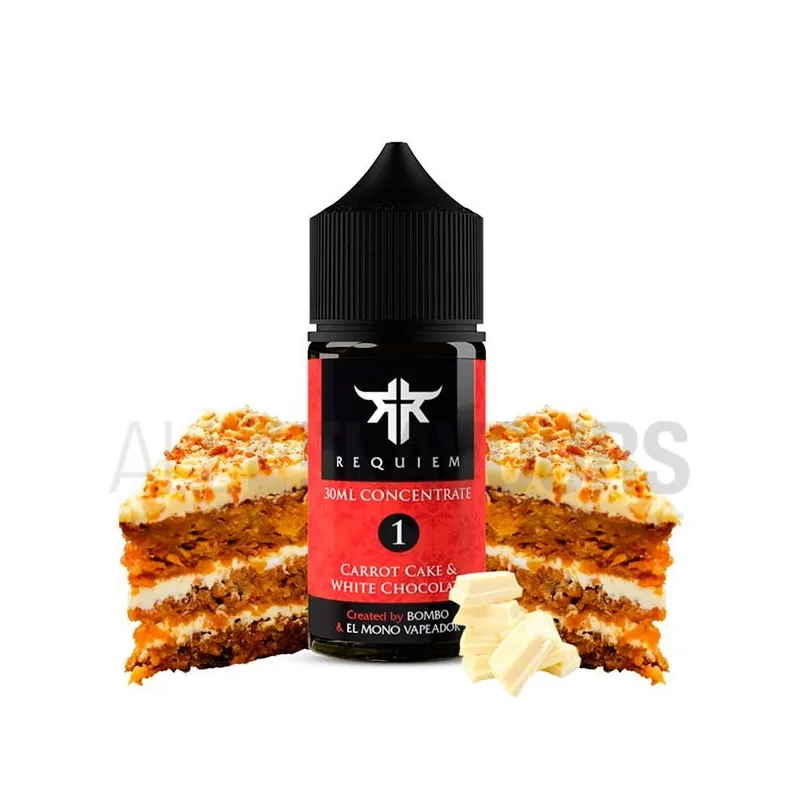 aroma vapeo alquimia con sabor a tarta de zanahoria Requiem 30 ml El Mono Ejuice aroma vapeo alquimia con sabor a tarta de zanahoria Requiem 30 ml El Mono Ejuice