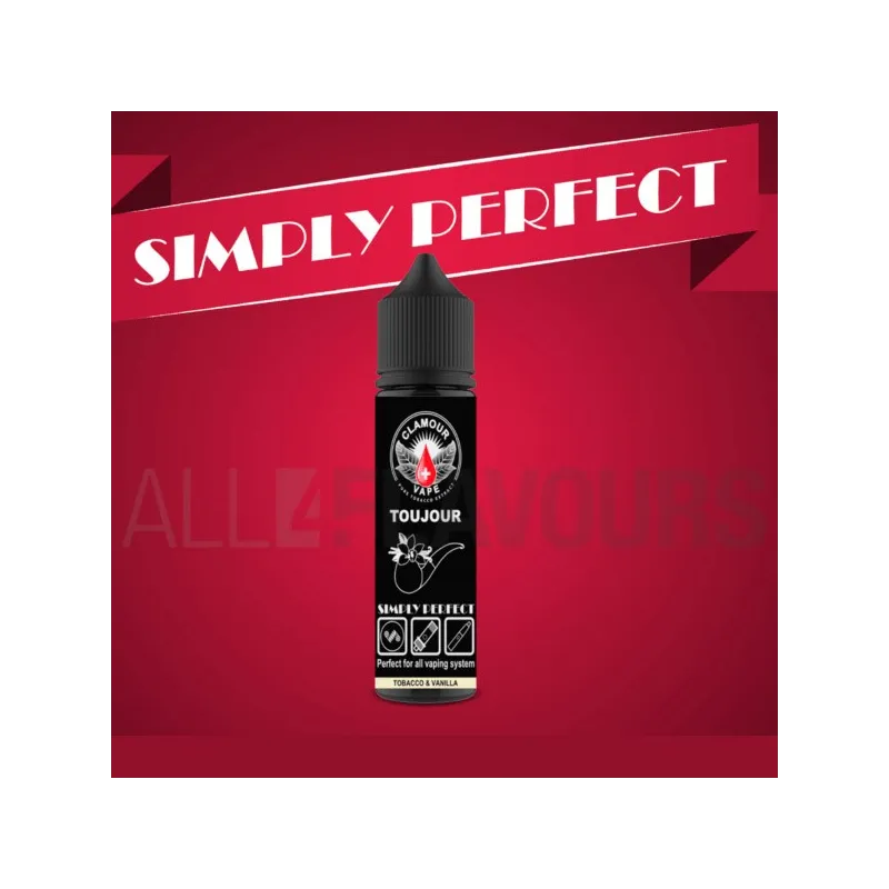 Extracto orgánico tabaco sin nicotina 10 ml Simply Perfect Toujour 20 ml Clamour Vape Extracto orgánico tabaco sin nicotina 10 ml Simply Perfect Toujour 20 ml Clamour Vape