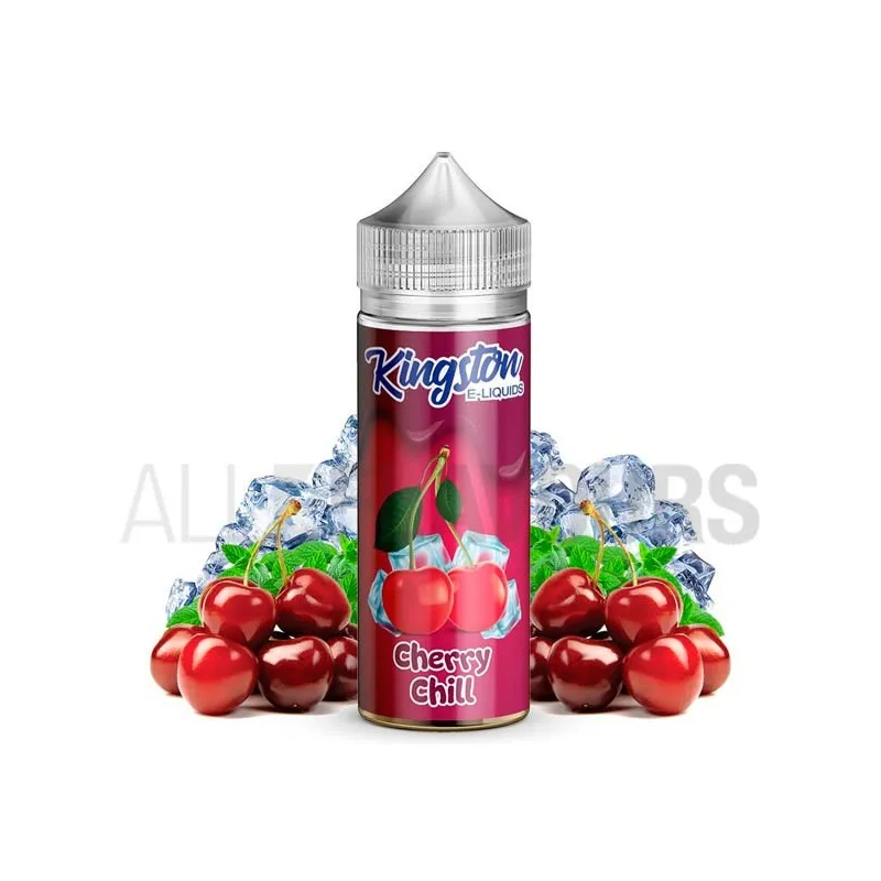 Líquido vapeo sin nicotina Cherry Chilled 100 ml Kingston Eliquid con sabor a cerezas frescas Líquido vapeo sin nicotina Cherry Chilled 100 ml Kingston Eliquid con sabor a cerezas frescas