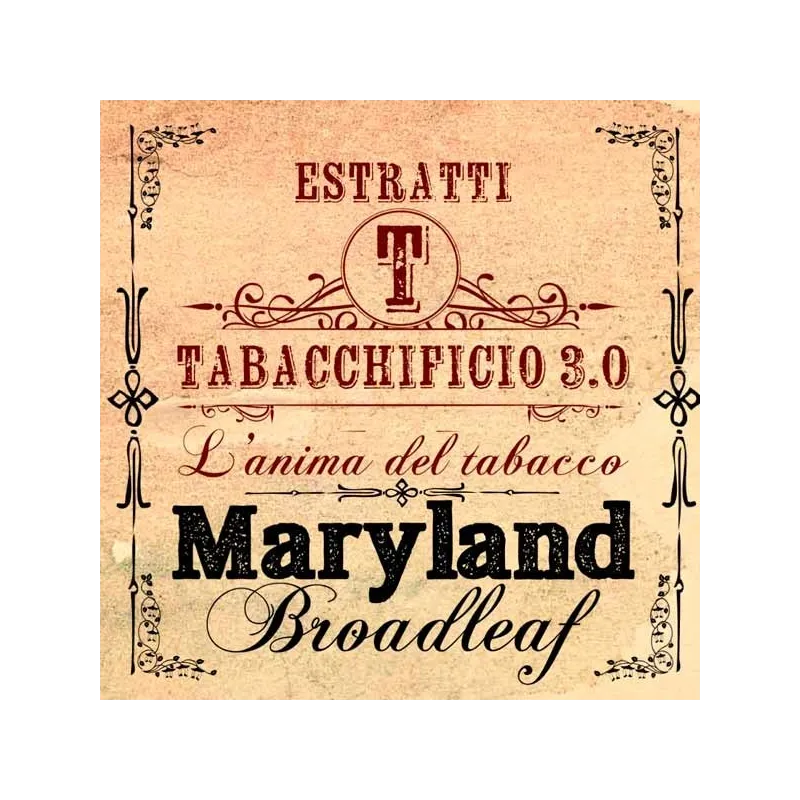 Extracto orgánico tabaco sin nicotina Maryland Broadleaf 20 ml Tabacchificio 3.0 Extracto orgánico tabaco sin nicotina Maryland Broadleaf 20 ml Tabacchificio 3.0