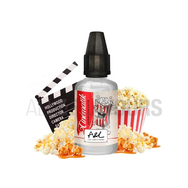 aroma vapeo sin nicotina cinematik marca A&L sabor palomitas dulces aroma vapeo sin nicotina cinematik marca A&L sabor palomitas dulces