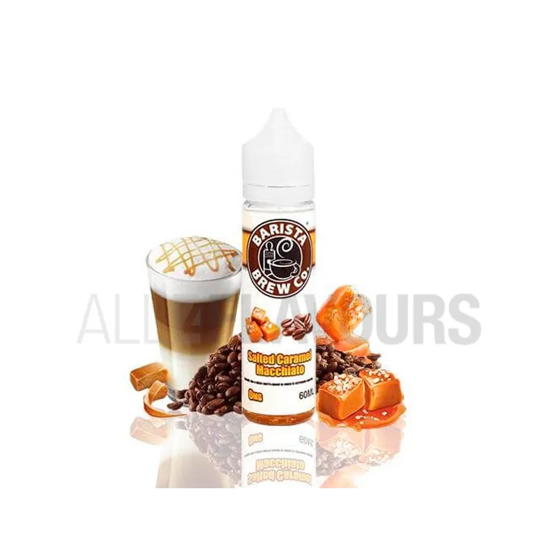 Líquido vaper sin nicotina 50 ml salted caramel barista sabor dulce Líquido vaper sin nicotina 50 ml salted caramel barista sabor dulce