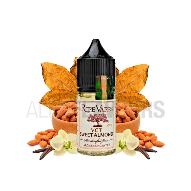 Aroma vaper sin nicotina VCT sweet almond ripe vapes 30 ml tabaco dulce Aroma vaper sin nicotina VCT sweet almond ripe vapes 30 ml tabaco dulce