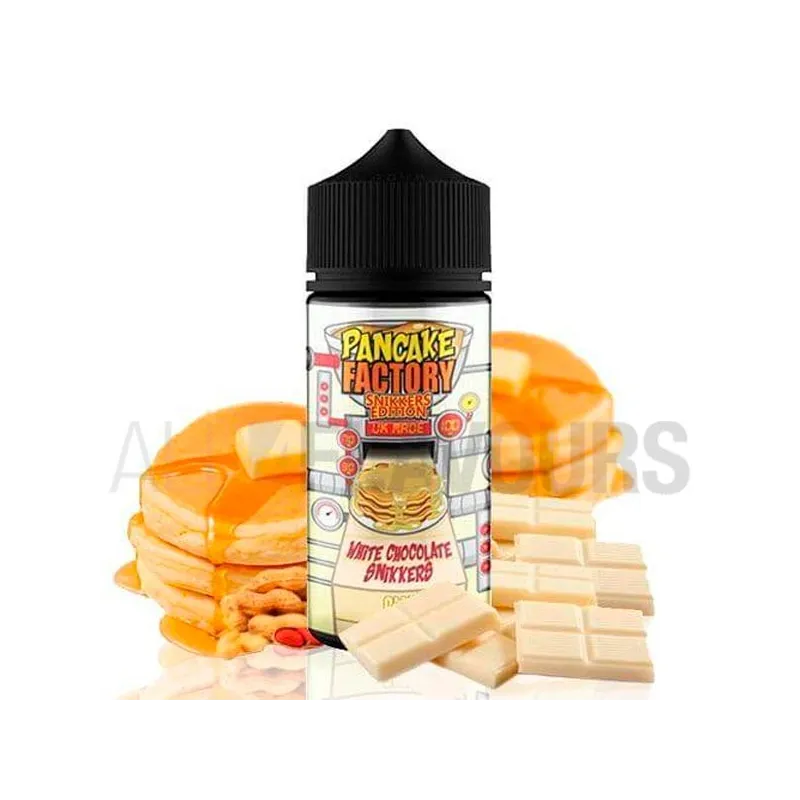 líquido vapeo sin nicotina White Chocolate Snikkers 100 ml Pancake Factory sabor dulce líquido vapeo sin nicotina White Chocolate Snikkers 100 ml Pancake Factory sabor dulce