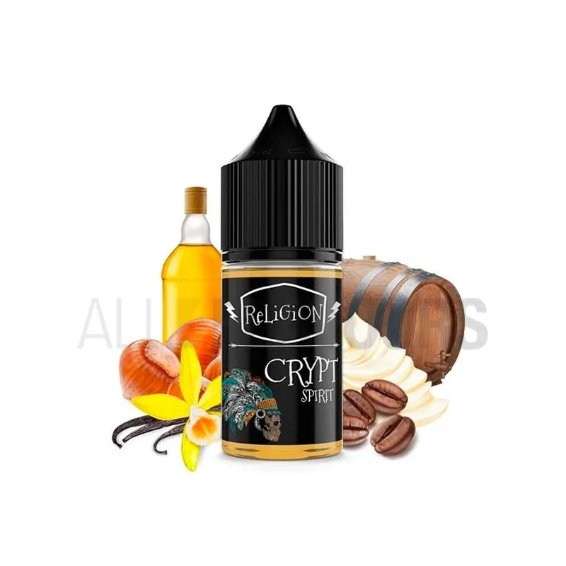 aroma vapeo sin nicotina Crypt 30 ml Religion sabor crema con nuez pecana aroma vapeo sin nicotina Crypt 30 ml Religion sabor crema con nuez pecana