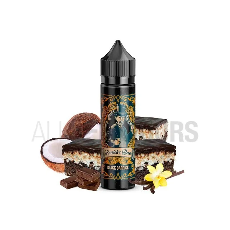 líquido vaper sin nicotina Black Barrick 50 ml Barricks Brew con sabor a pastel de chocolate líquido vaper sin nicotina Black Barrick 50 ml Barricks Brew con sabor a pastel de chocolate