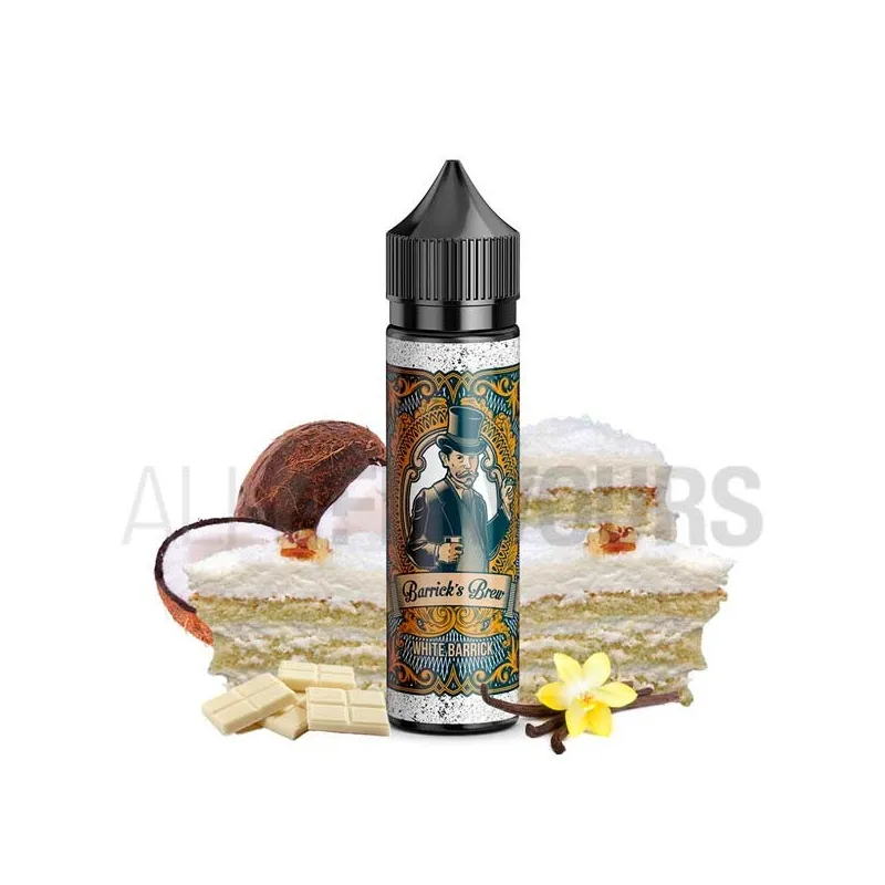 líquido vapeo White Barrick 50ml Barricks Brew con sabor a pastel con chocolate blanco líquido vapeo White Barrick 50ml Barricks Brew con sabor a pastel con chocolate blanco
