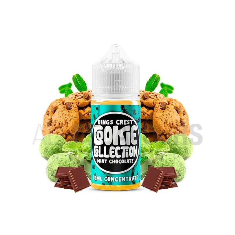 Aroma vapeo 30 ml sabor galletas de chocolate y menta de la marca americana Kings Crest Aroma vapeo 30 ml sabor galletas de chocolate y menta de la marca americana Kings Crest