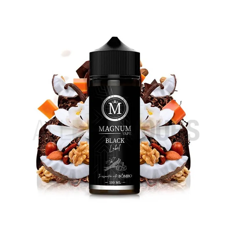 líquido vaper sin nicotina Black Label 100 ml Magnum Vape con sabor a tabaco dulce líquido vaper sin nicotina Black Label 100 ml Magnum Vape con sabor a tabaco dulce