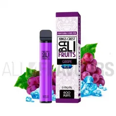 Vape desechable con sabor a uva con efecto frío marca Bali Fruits