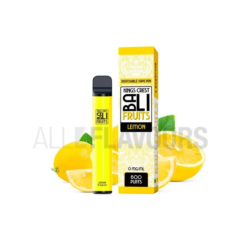 Vape desechable con sabor a limón marca Bali Fruits Vape desechable con sabor a limón marca Bali Fruits