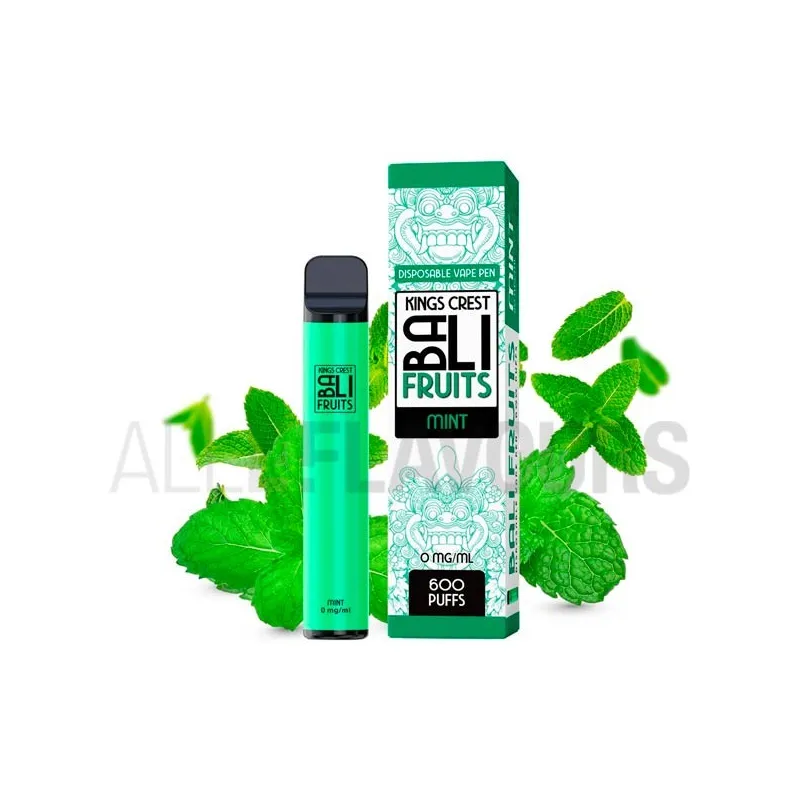 Vape desechable con sabor a menta fresca marca Bali Fruits Vape desechable con sabor a menta fresca marca Bali Fruits