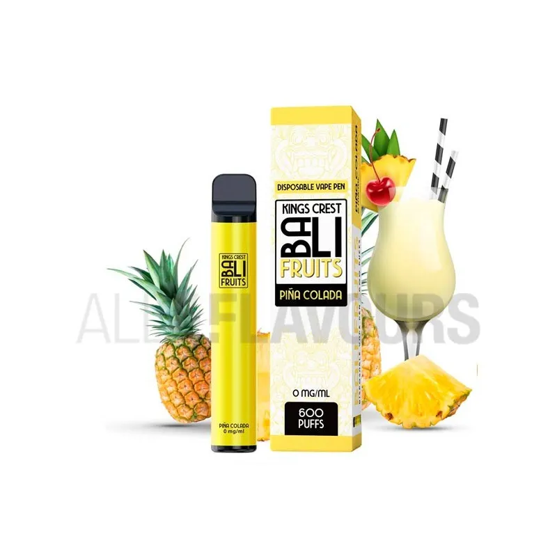 Vape desechable con sabor a piña colada marca Bali Fruits Vape desechable con sabor a piña colada marca Bali Fruits