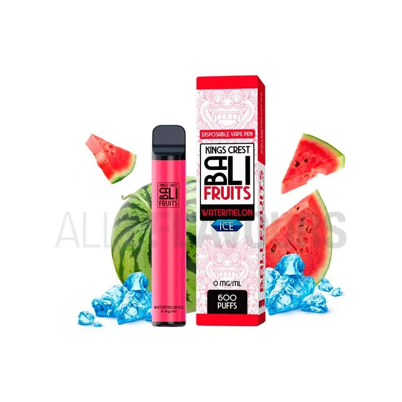 Vape desechable con sabor a sandía con frescor marca Bali Fruits Vape desechable con sabor a sandía con frescor marca Bali Fruits