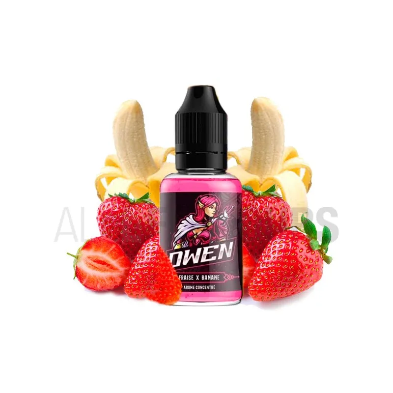 aroma de vapeo sin nicotina Owen 30 ml Xcalibur sabor fresas y plátano aroma de vapeo sin nicotina Owen 30 ml Xcalibur sabor fresas y plátano