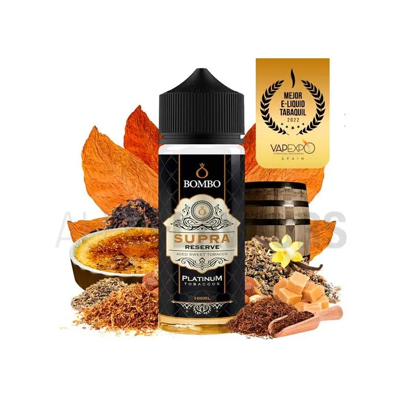 líquido vapeo supra reserve bombo 100 ml tabaquil dulce con frutos secos líquido vapeo supra reserve bombo 100 ml tabaquil dulce con frutos secos
