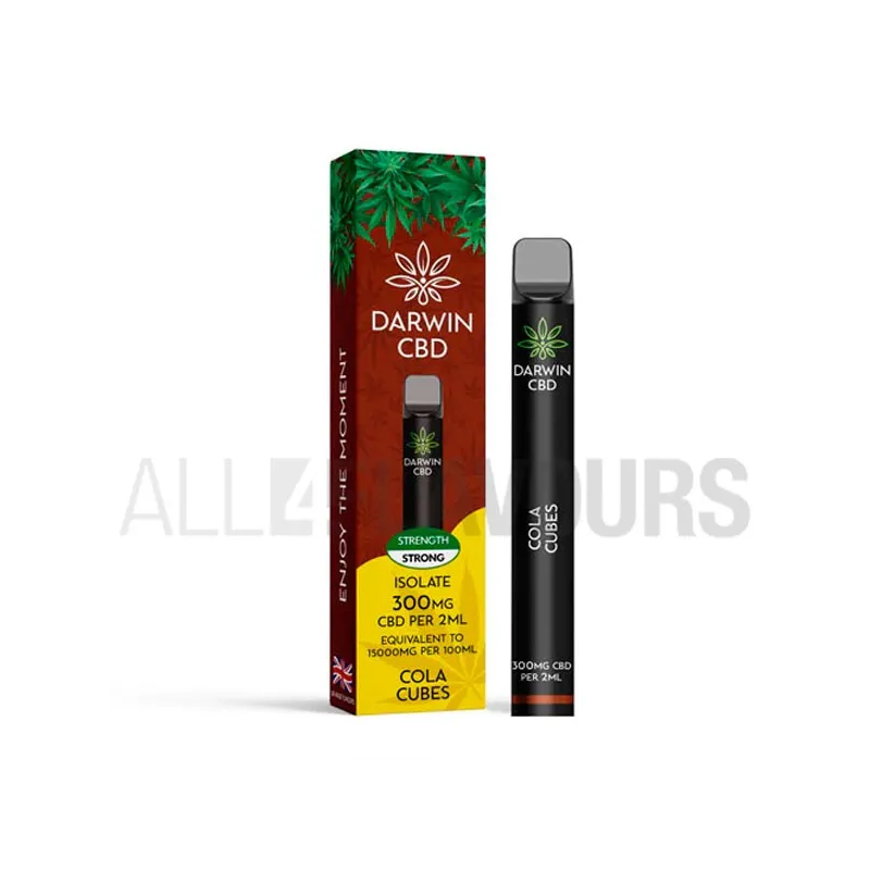 Vaper desechable CBD Darwin con sabor a refrescante bebida de cola. Pod CBD Vaper desechable CBD Darwin con sabor a refrescante bebida de cola. Pod CBD