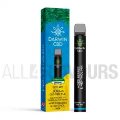 Vaper desechable CBD Darwin con sabor a frutos del bosque con menthol. Pod CBD