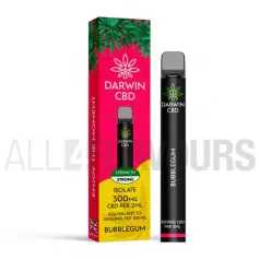Vaper desechable CBD Darwin con sabor a delicioso chicle de frutas. Pod CBD