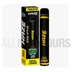 Vaper desechable CBD Haze Bar con sabor a limonada tropical. Pod CBD