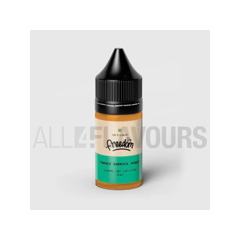 Líquido vaper CBD Freedom Life con sabor a tabaco macerado en barrica de Jerez Líquido vaper CBD Freedom Life con sabor a tabaco macerado en barrica de Jerez