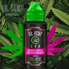 Líquido vapeo CBD DR Hemp con sabor a manzana y frambuesas rojas dulces